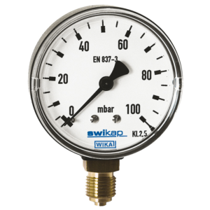 Modello 611.13 Manometro a capsula, lega di rame Cassa in plastica, DN 50 e 63