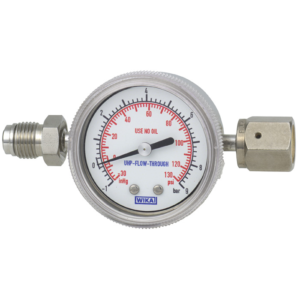Modello 432.25.2" Manometro a membrana Per applicazioni UPH (ultra high purity), flow-through, diametro nominale 2"