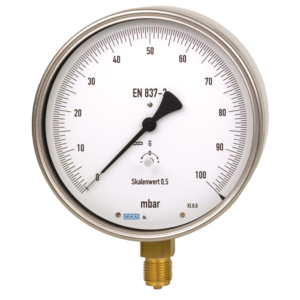 Modelli 610.20, 630.20 Manometro campione, lega di rame o acciaio inox Per bassi campi di pressione fino a 600 mbar, classe 0,6